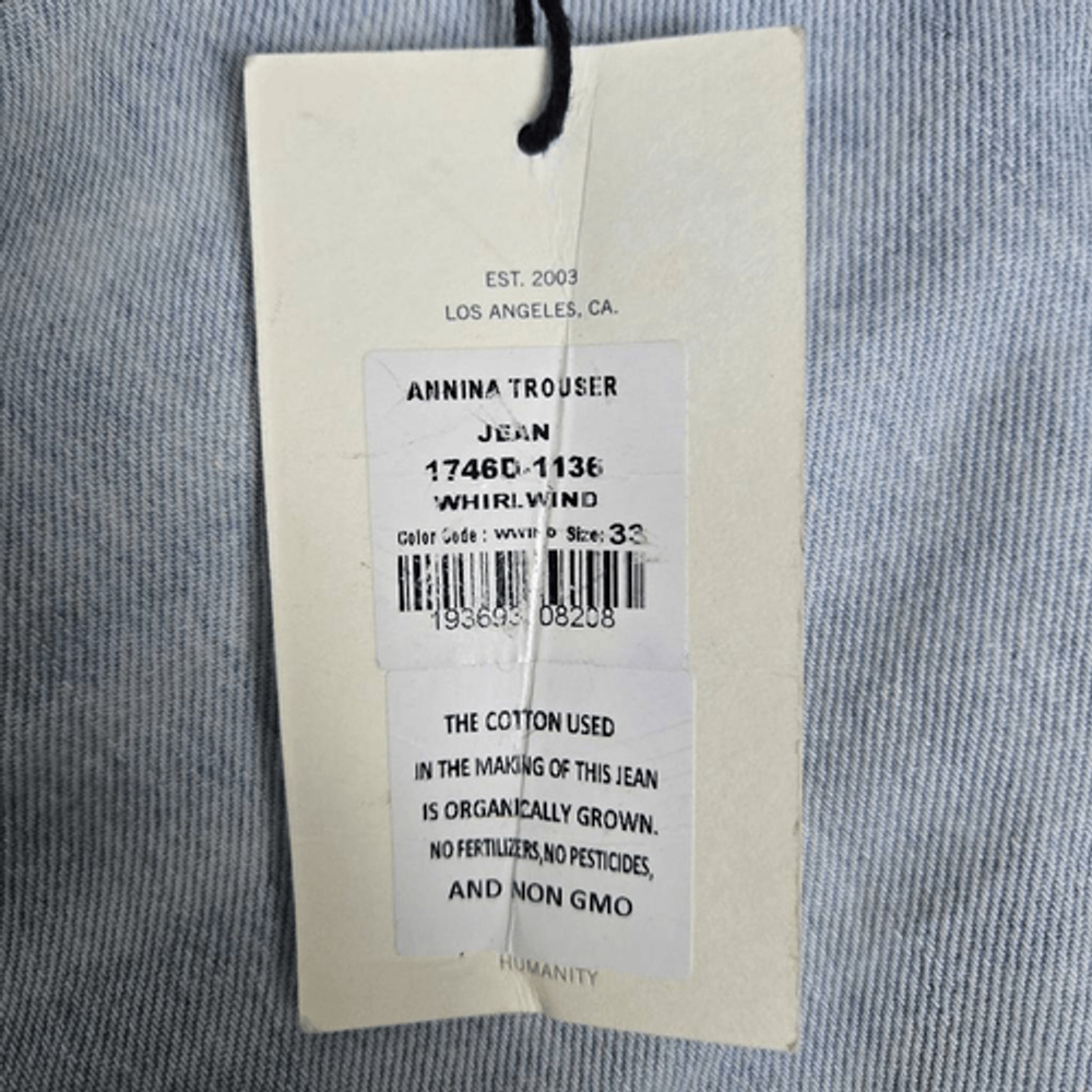 Citizens of Humanity Womens Annina Trouser Jeans Size 33 Blue Wide Leg Light NWT - Picture 3 of 9